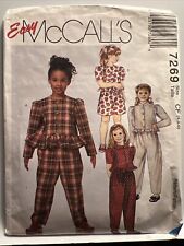 Vintage McCall's Pattern 7269 Girls Ruffle Peplum Top & Pants Shorts Size 4,5,6