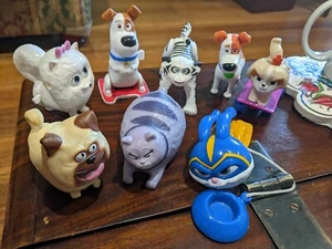 8x SECRET LIFE OF PETS McDonalds FIGURES TOYS Dogs Puppy Cat Tiger Rabbit LOT - Picture 1 of 8