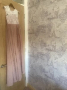 Dusty Rose & White Junior Bridesmaids Dress - Picture 1 of 5