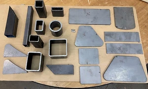 SCRAP STEEL LOT DROPS MISC TUBING & PLATE FABRICATOR PACKAGE 40 LBS WELDING - Picture 1 of 6