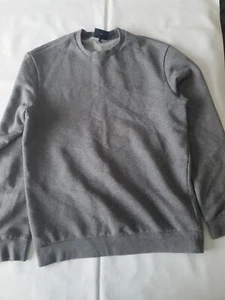 Men's Size M Armani Jean's Sweatshirt Rubber Logo Grey - Picture 1 of 11