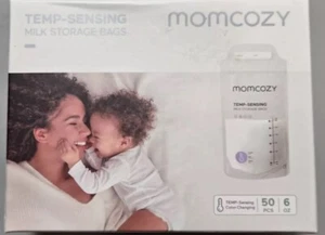Momcozy Breastmilk Storing Bags, Temp-Sensing Milk Storage Bags 50 Pcs 6 oz - Picture 1 of 3