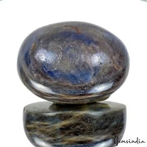 Piedra preciosa cabujón suelta sin tratar zafiro azul gris natural certificado de 445 quilates - Imagen 1 de 6