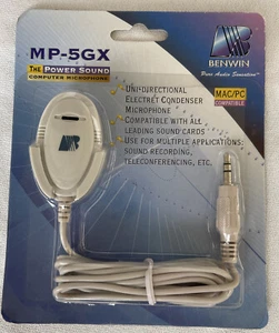 NEW*** BENWIN MP-5GX Power Sound Computer Microphone MAC/PC Desktop Laptop - Picture 1 of 9