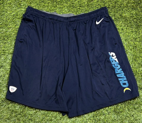 Team Issued Nike Training Los Angeles Chargers NFL Shorts Men's 4XL Navy Blue Cover