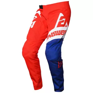 YOUTH ANSWER MOTOCROSS SYNCRON MX PANTS TROUSERS - VOYD REFLEX BLUE RED / WHITE - Picture 1 of 3