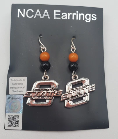 NEW Oklahoma State University Earrings NCAA Licensed Earrings OSU Cowboys Cover