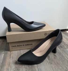 Neu im Karton Clarks Kataleyna Gem Leder-Heels Damengröße 10 schwarz KOSTENLOSER VERSAND - Bild 1 von 8