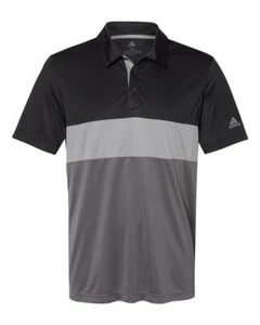 ADIDAS Men's S/S Golf Polo Shirt A236 MERCH BLOCK POLO - Black - Medium - NWT - Picture 1 of 3