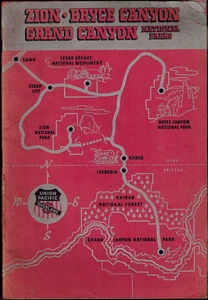 1939 Zion Bryce Grand Canyon National Parks Union Pacific Overland Railroad Maps - Picture 1 of 5