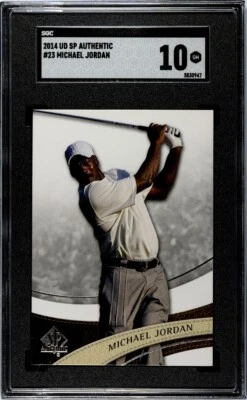 2014 UD SP Authentic 23 Michael Jordan SGC 10 GEM MINT Golf Air Last Dance  - Image 1 of 2