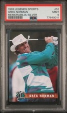 1993 Legends Sports Memorabilia SILVER #51 GREG NORMAN Golf Legend PSA 9 MINT