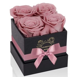 Preserved Roses in Box Real Roses That Last a Year Gift for Her Dusty Pink - Picture 1 of 6