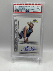 2017 Leaf Signature Slam Winners   #KC1 Kim Clijsters PSA 9