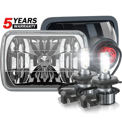 Par de faros LED 5x7 7x6" haz alto/bajo punto para furgoneta Chevy G10 G20 G30 1978-1995 Foto 1 de 4