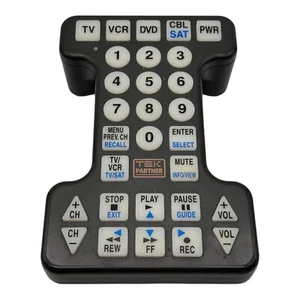 Tek Partner Lighted Button Extra Large Universal Remote Control BW-0561-Gray - Imagen 1 de 5