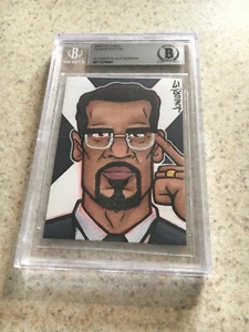 Malcolm X Muslim Civil Rights America Original Art Sketch Card Beckett 1/1 BAS - Bild 1 von 2