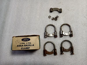 NOS Ford Mercury Exhaust Clamps A9AA-5A231-A Original Box Of 4 OEM Mustang Bird - Picture 1 of 5