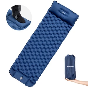 Inflatable Airbed Camping Mattress Nylon Tent Air Bed Comfort Sleeping Folding - Picture 1 of 11