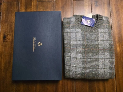 复古 Brooks Brothers Shetland 羊毛 44 毛衣全新带标签带盒 — 第 1/4 张图片