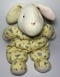 Carter's Plush Bunny Rabbit Rattle John Lennon Real Love Pajamas Waffle READ - Picture 1 of 11