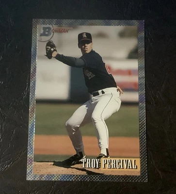 1993 Bowman Foil Troy Percival #363 Rookie Angels RC NM +/- - Image 1 of 2