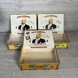 3 x King Edward Imperial Tobacco Cigar Boxes - Picture 1 of 23