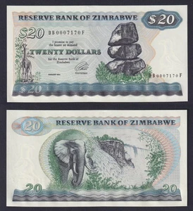 Zimbabwe 20 Dollars 1994 P 4d Fds / UNC - Picture 1 of 1