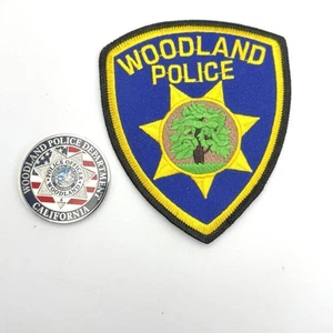 Woodland CA Police Department Challenge Coin And Patch Collector Medallion - Picture 1 of 6