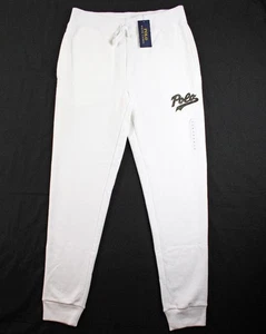 Pantalón de chándal Polo Ralph Lauren para hombre S ropa deportiva elástico algodón polar blanco $138 - Imagen 1 de 7