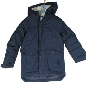 Lands' End Boys Parka Jacket Long Sleeve Full Zip Pockets Size XS (4-5) Blue - Picture 1 of 7