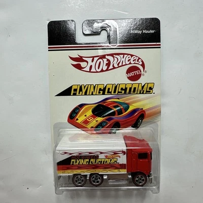 Hot Wheels Flying Customs HiWay Hauler Truck Red Cab Redlines on Tires - Image 1 of 4
