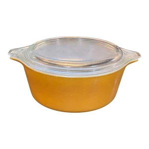 Pyrex Old Orchard einfarbige Kasserolle mit Deckel #472 - Bild 1 von 2