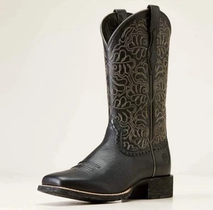 Botas de Vaquero Ariat Damas Redondas Remuda Western Negras Deertan #10034024 Talla 7 - Imagen 1 de 8