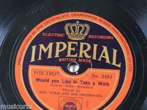 78rpm LOU GOLD ORCH would you like to take a walk / just two hearts & a waltz - Picture 1 of 1