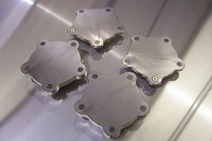 Se adapta a American Racing Torq Thrust 2 tapas planas Hot Rod Gasser tapa antipolvo paquete de 4 2-1/4" - Imagen 1 de 4