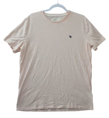 Abercrombie & Fitch Soft A&F Shirt Large Pink Blue Moose Short Sleeve Preppy Men - Image 1 of 4