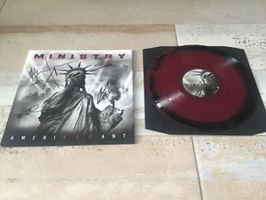 Ministry Amerikkkant Limited Edition Signed AUTOGRAPHED Red/Black Swirl Vinyl LP - Picture 1 of 7