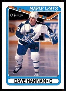 1990-91 O-Pee-Chee Dave Hannan Toronto Maple Leafs #449 - Picture 1 of 2