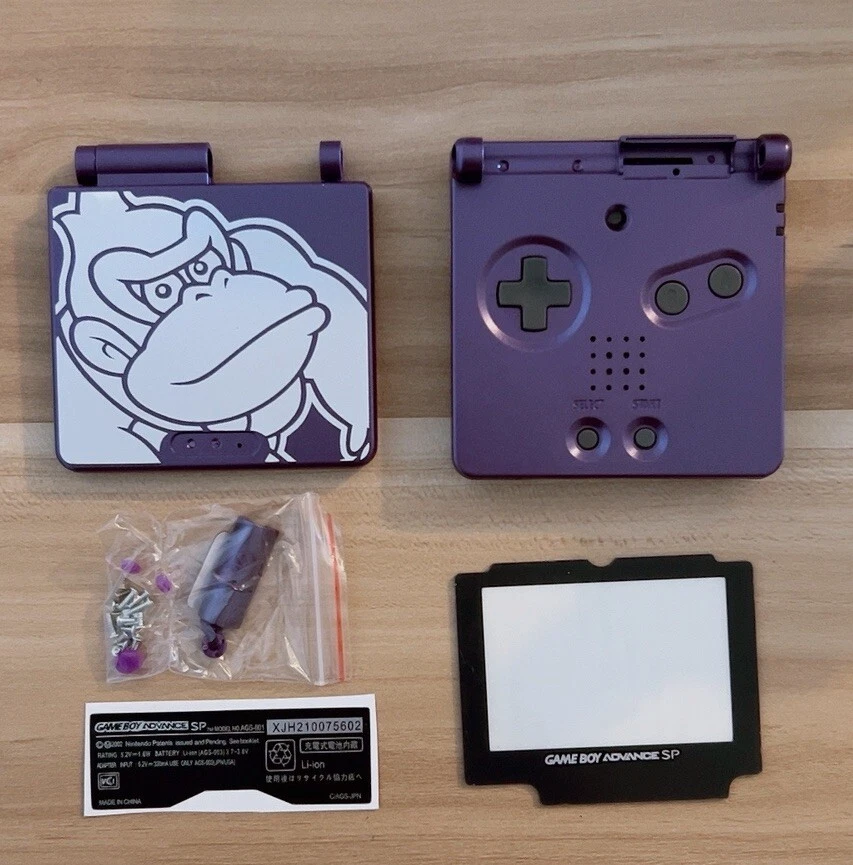 gba sp Game Boy Advance SP purple, donkey kong Housing Shell screen lens - Image 1 of 1