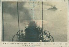 1925 photo HMS Hood Speed Trials HMAS Adelaide British Empire cruise 2.7x1.8"