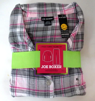 NUEVO - Joe Boxer Juego para dormir pijama de franela a cuadros para mujer XL de 2 piezas Foto 1 de 4
