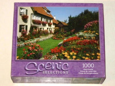 New MB Scenic 1000 Piece HOME & FLOWER GARDEN Owen Germany SEALED Jigsaw Puzzle! - Image 1 of 4