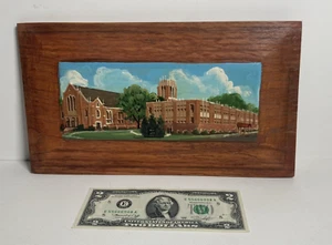 Vintage Original Miniature Oil Painting on Board Architectural Cathedral -Signed - Picture 1 of 9