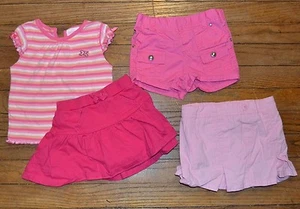 4 Piece Lot Summer Clothing Skorts Shorts T-Shirt Size 18 Months Toughskin - Picture 1 of 7