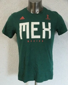 Mens adidas Mexico Soccer Fifa 2018 Russia Green T Shirt Size M Cotton Futbol - Picture 1 of 5