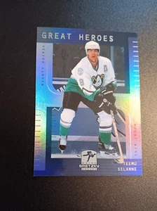 1999-00 Upper Deck Wayne Gretzky Hockey Great Heroes Teemu Selanne #GH9 HOF - Picture 1 of 2
