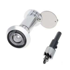 Set di punte da trapano a pepe per visualizzatore porta in ottone massiccio 200 gradi per porte da 1,57-2,56 pollici - Foto 1 di 11