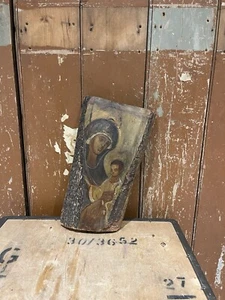 Hademade Icon Virgin Mary & Jesus Christ Wall Mounted Religious Orthodox - Picture 1 of 19