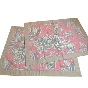 2 Jim Thompson Kissenbezüge Bezüge Set Elefant Zirkus 100% Baumwolle Lachs Safar - Bild 1 von 10